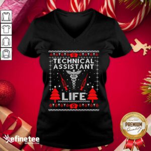Top Teaching Assistant Life Cute Gift Ugly Christmas Medical V-neck - Design By Refinetee.com