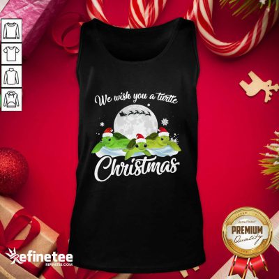 Turtles Santa We Wish You A Turtle Christmas Tank Top - Design By Refinetee.com