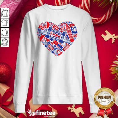 Wonderful List Of British Symbols Composed In Love Sign Sweatshirt - Design By Refinetee.com