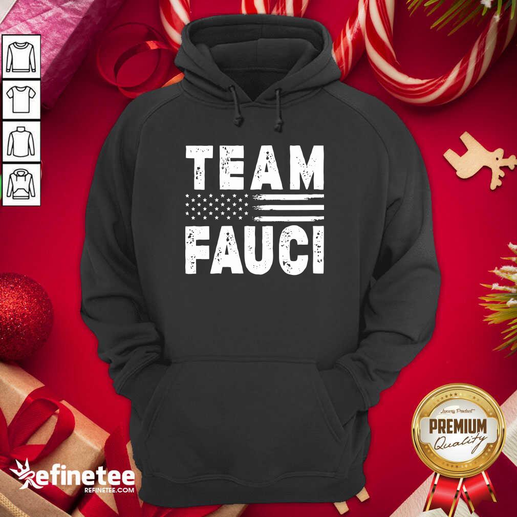 Wonderful Team Fauci Face Mask American Flag Hoodie - Design By Refinetee.com
