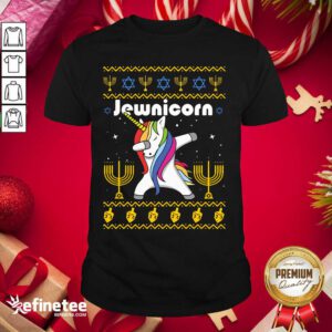 Wonderful Unicorn Jewnicorn Ugly Christmas Shirt - Design By Refinetee.com