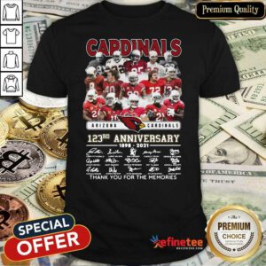 Attractive St Louis Cardinals 123rd Anniversary Thank You For The Memories Signatures Shirt - Design By Refinetee.com