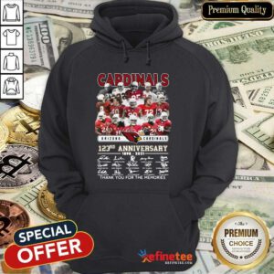 Attractive St Louis Cardinals 123rd Anniversary Thank You For The Memories Signatures Hoodie - Design By Refinetee.com