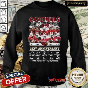 Attractive St Louis Cardinals 123rd Anniversary Thank You For The Memories Signatures Sweatshirt - Design By Refinetee.com