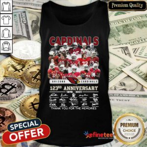Attractive St Louis Cardinals 123rd Anniversary Thank You For The Memories Signatures Tank Top - Design By Refinetee.com