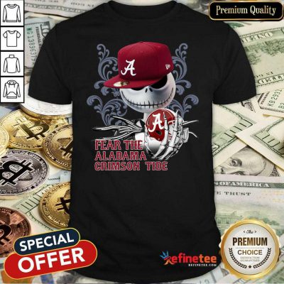 Cool Jack Skellington Fear The Alabama Crimson Tide Shirt - Design By Refinetee.com