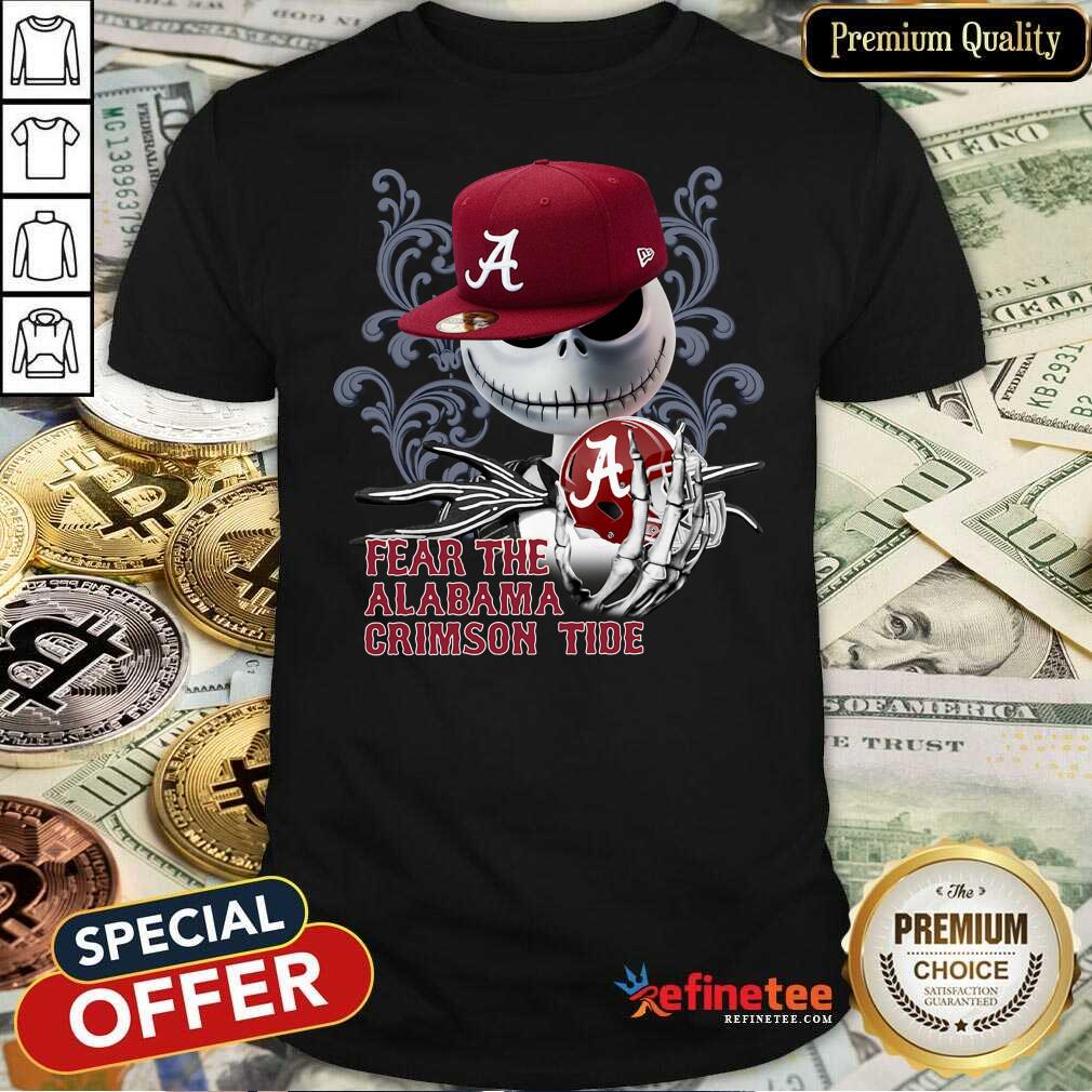 Cool Jack Skellington Fear The Alabama Crimson Tide Shirt - Design By Refinetee.com