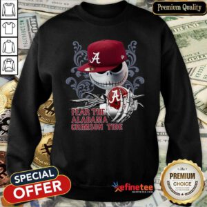 Cool Jack Skellington Fear The Alabama Crimson Tide Sweatshirt - Design By Refinetee.com