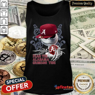 Cool Jack Skellington Fear The Alabama Crimson Tide Tank Top - Design By Refinetee.com