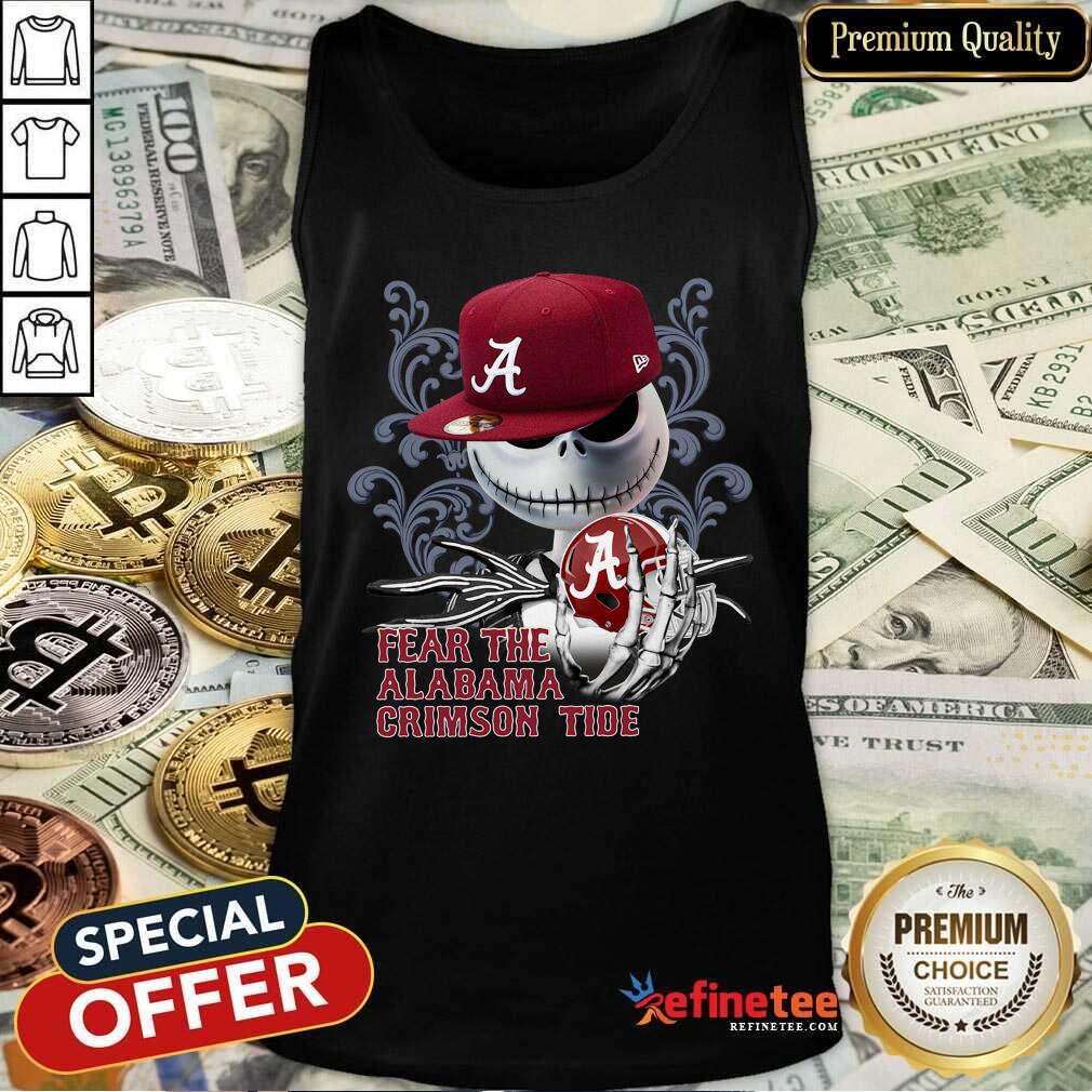 Cool Jack Skellington Fear The Alabama Crimson Tide Tank Top - Design By Refinetee.com Jack Skellington Fear The Alabama Crimson Tide Tank Top - Design By Refinetee.com