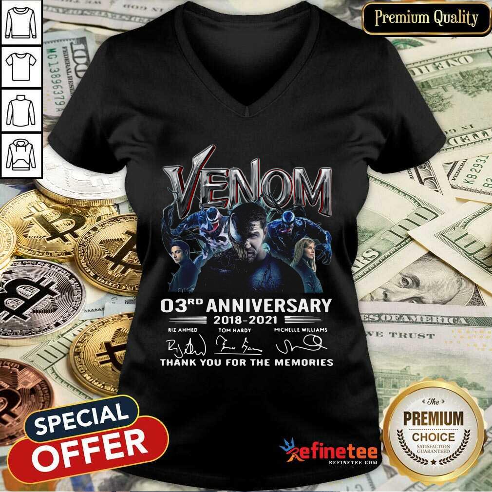 Cool Venom 03rd Anniversary Thank You For The Memories Signatures V-neck Cool Venom 03rd Anniversary Thank You For The Memories Signatures V-neck