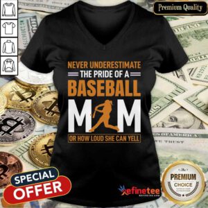 Cute MIM De Baseball Quel Point Elle Peut Crier Fort Tata V-neck - Design By Refinetee.com