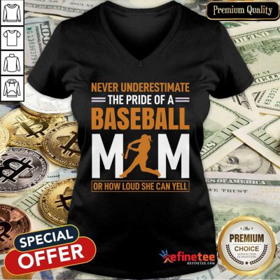 Cute MIM De Baseball Quel Point Elle Peut Crier Fort Tata V-neck - Design By Refinetee.com