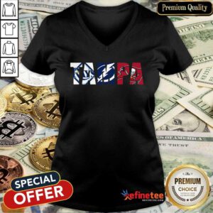Cute Tampa sports Tampa Bay Rays Tampa Bay Lightning Tampa Bay Buccaneers V-neck