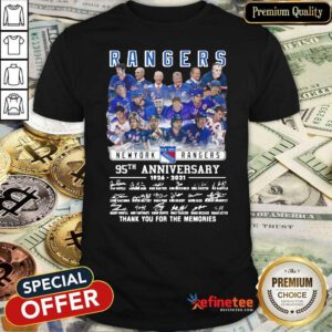Cute The New York Rangers Team Players 95th Anniversary 1926 2021 Signatures Thank Shirt
