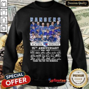 Cute The New York Rangers Team Players 95th Anniversary 1926 2021 Signatures Thank Sweatshirt