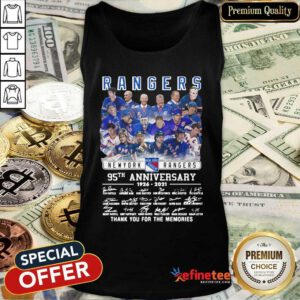 Cute The New York Rangers Team Players 95th Anniversary 1926 2021 Signatures Thank Tank Top