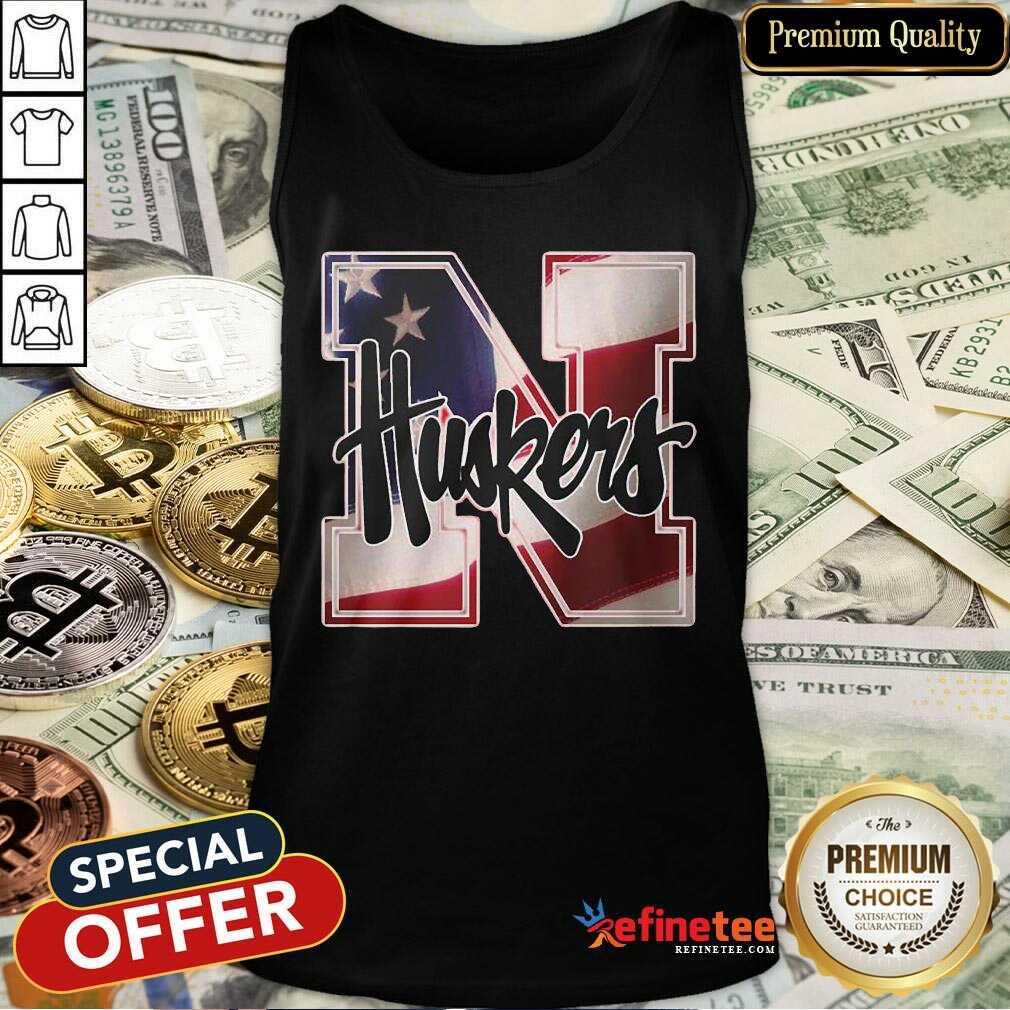 Excellent Nebraska Cornhuskers American Flag Tank Top - Design By Refinetee.com Nebraska Cornhuskers American Flag Tank Top - Design By Refinetee.com