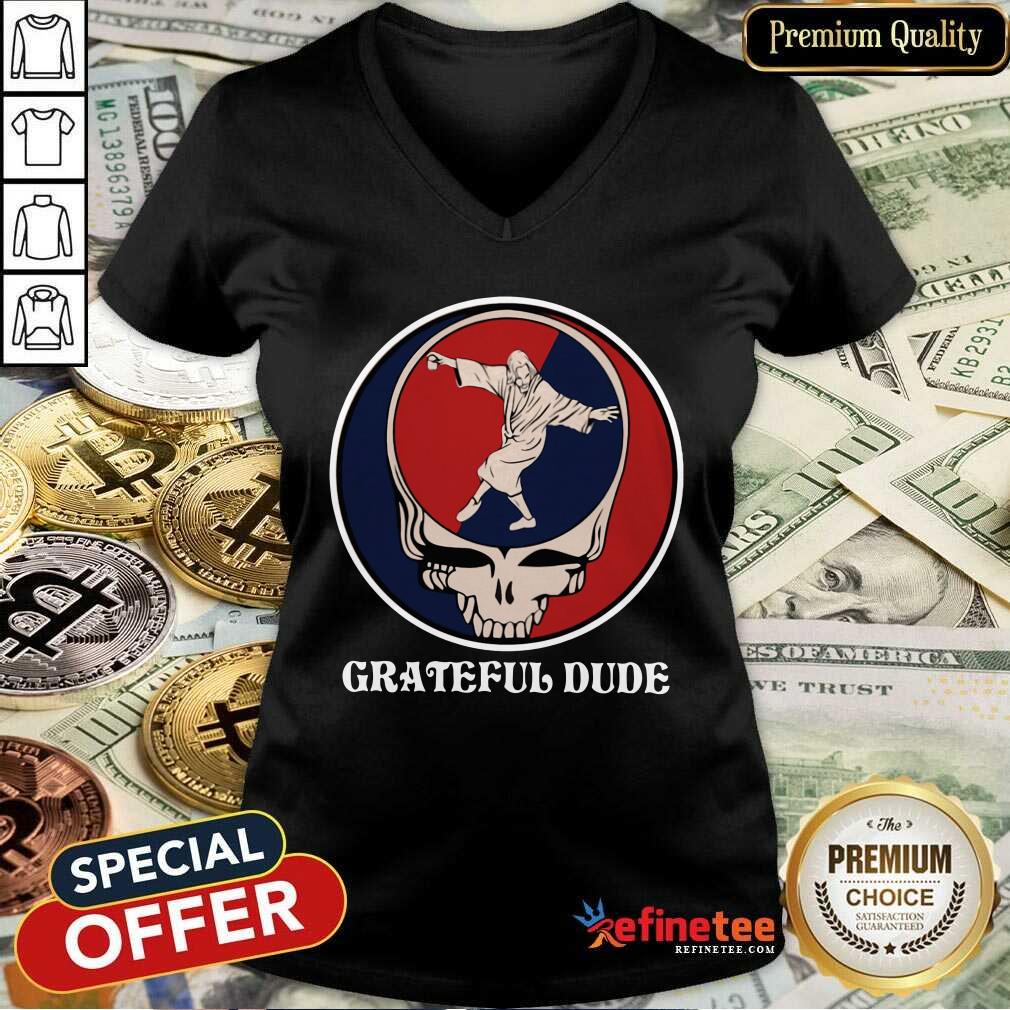 Fantastic Jesus In Grateful Dude V-neck Fantastic Jesus In Grateful Dude V-neck