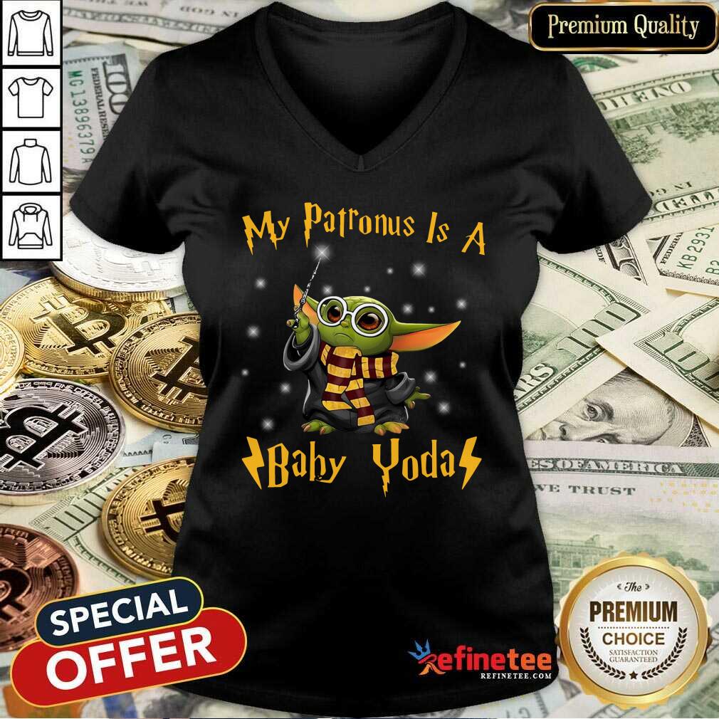 Good My Patronus Is A Baby Yoda 2021 V-neck Good My Patronus Is A Baby Yoda 2021 V-neck