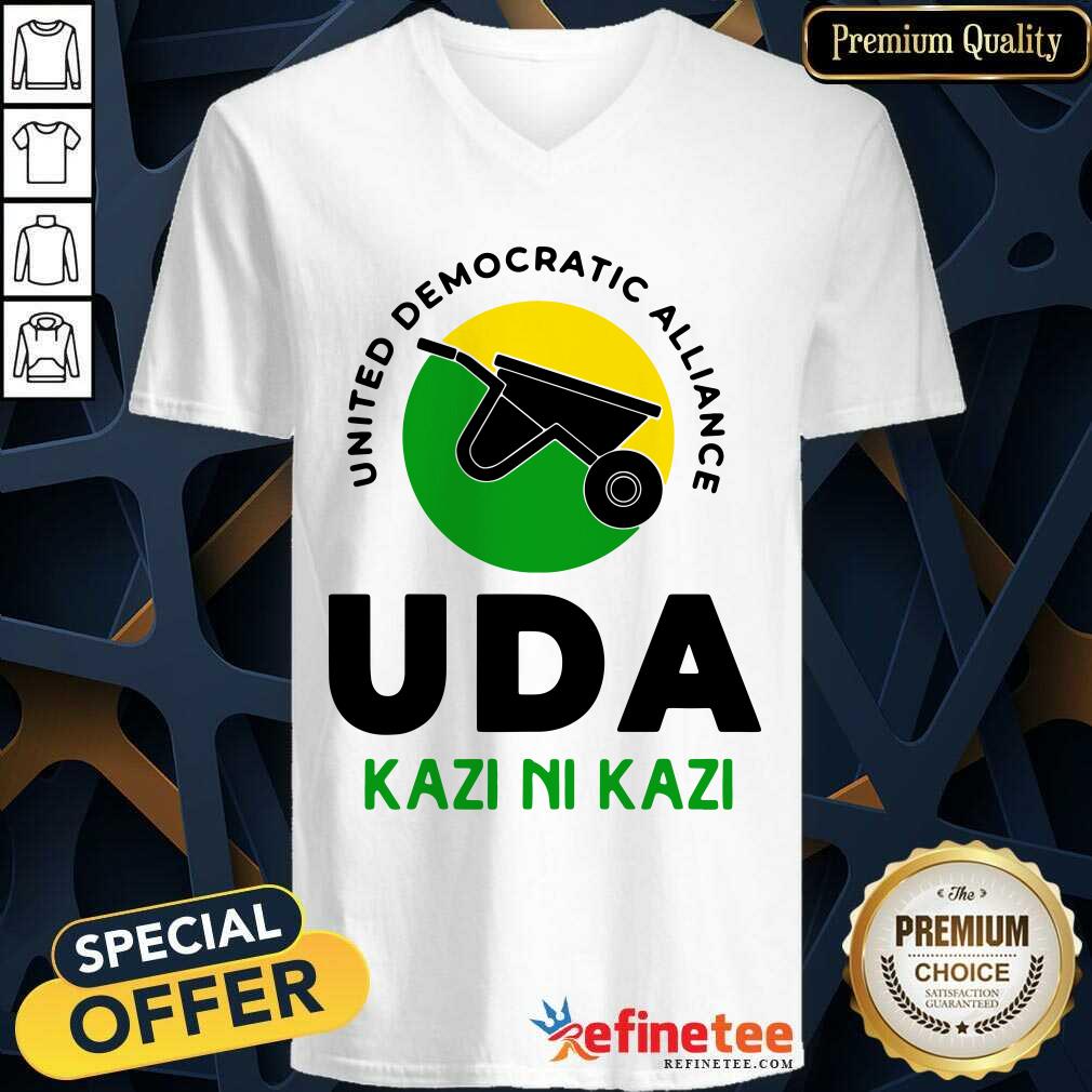 Good United Democratic Alliance Uda Kazi Ni Kazi V-neck - Design By Refinetee.com United Democratic Alliance Uda Kazi Ni Kazi V-neck - Design By Refinetee.com