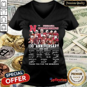 Great Nebraska Cornhuskers 130th Anniversary Thank You For The Memories Signatures Tank Top - Design By Refinetee.com