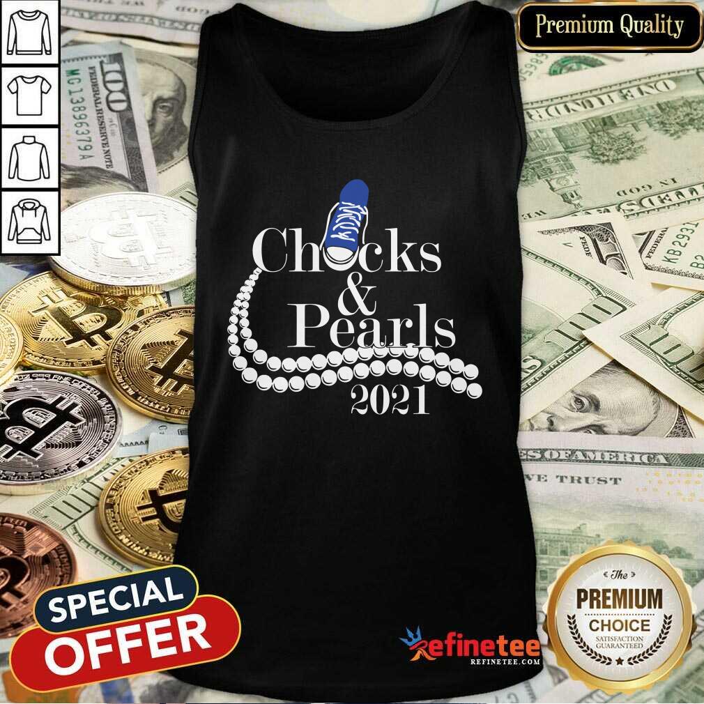 Happy Pearls Blue Sneakers Checks And Pearls 2021 Tank Top Happy Pearls Blue Sneakers Checks And Pearls 2021 Tank Top