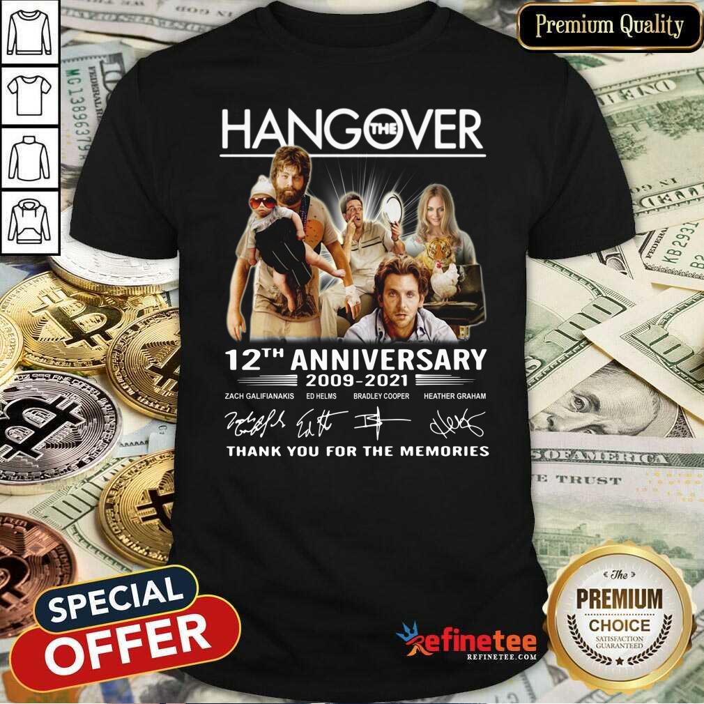 Happy The Hangover 12th Anniversary Thank You For The Memories Signature Shirt