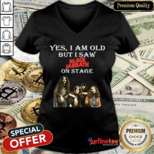 Happy Yes I Am Old But I Saw Black Sabbath On Stage V-neck - Design By Refinetee.com