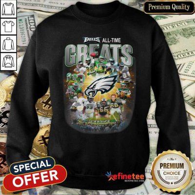 Hot Philadelphia Eagles All Time Greats Signatures Sweatshirt - Design By Refinetee.com