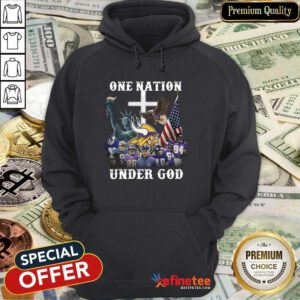 Hot The Minnesota Vikings Team Football One Nation Under God 2021 Hoodie