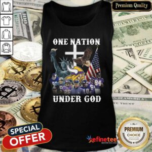 Hot The Minnesota Vikings Team Football One Nation Under God 2021 Tank Top