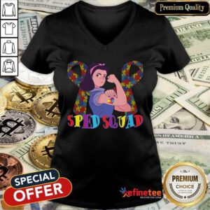 Lovely Sped Squad Autism Special Education Teacher V-neck - Design By Refinetee.com