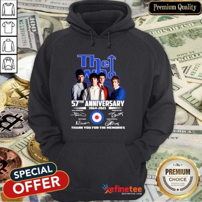 Lovely The Who 57th Anniversary Thank You For The Memories Signatures Hoodie - Design By Refinetee.com