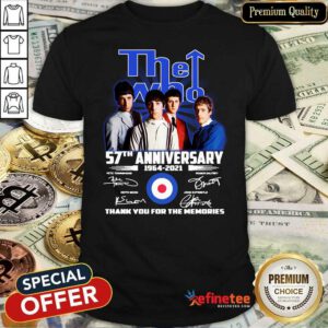 Lovely The Who 57th Anniversary Thank You For The Memories Signatures Shirt - Design By Refinetee.com
