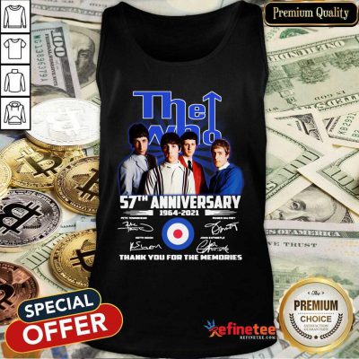 Lovely The Who 57th Anniversary Thank You For The Memories Signatures Tank Top - Design By Refinetee.com