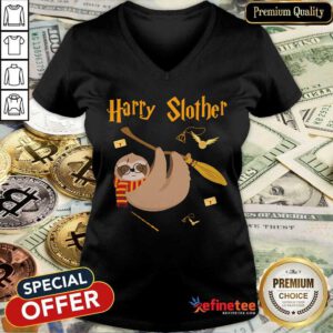 Official Harry Potter Sloth Harry Slother V-neck - Design By Refinetee.com