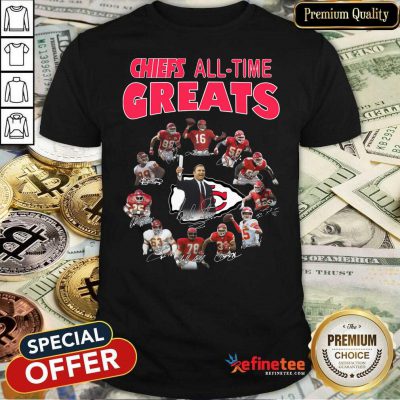 Official Kansas City Chiefs All-time Greats Signatures Shirt - Design By Refinetee.com