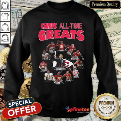 Official Kansas City Chiefs All-time Greats Signatures Sweatshirt - Design By Refinetee.com