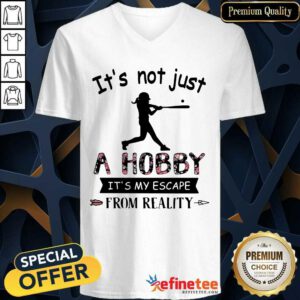 Perfect Its Not Just A Hobby From Reality Baseball Flower V-neck - Design By Refinetee.com