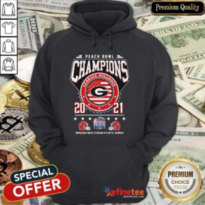 Perfect Peach Bowl Champions Georgia Bulldogs 2021 Hoodie - Design By Refinetee.com