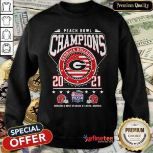 Perfect Peach Bowl Champions Georgia Bulldogs 2021 Sweatshirt - Design By Refinetee.com