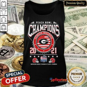 Perfect Peach Bowl Champions Georgia Bulldogs 2021 Tank Top - Design By Refinetee.com