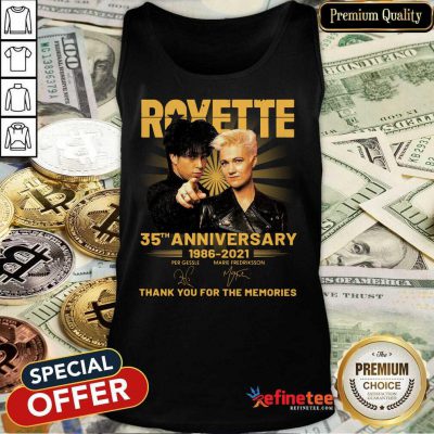 Perfect Roxette 35th Anniversary Thank You For The Memories Signatures Tank Top