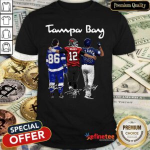Perfect Tampa Bay Nikita Kucherov Tom Brady Randy Arozarena Signatures Shirt