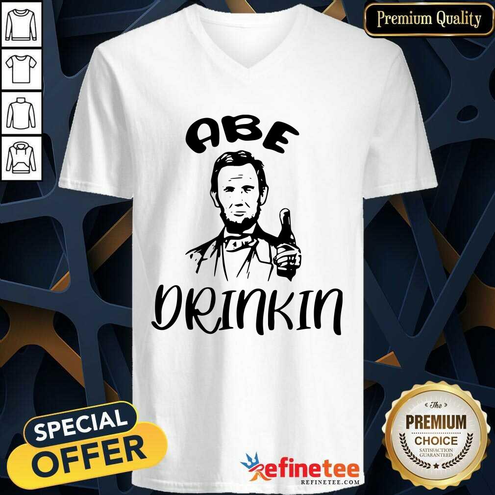 Premium Abe Drinkin Abraham Drinkin V-neck Premium Abe Drinkin Abraham Drinkin V-neck