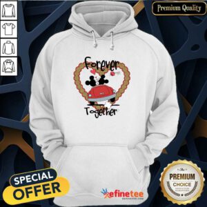 Premium Mickey Mouse And Minnie Mouse Forever Together Valentine Day Hoodie - Design By Refinetee.com