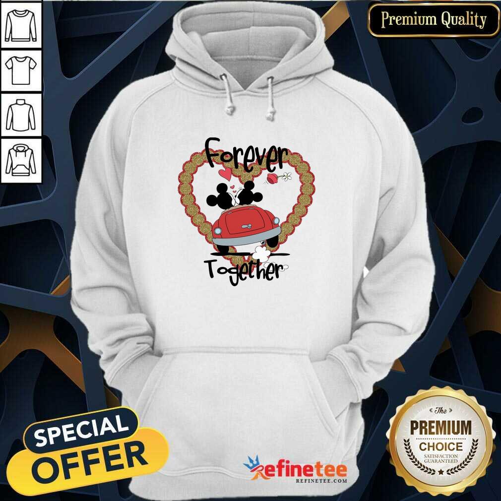 Premium Mickey Mouse And Minnie Mouse Forever Together Valentine Day Hoodie - Design By Refinetee.com Mickey Mouse And Minnie Mouse Forever Together Valentine Day Hoodie - Design By Refinetee.com