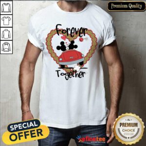 Premium Mickey Mouse And Minnie Mouse Forever Together Valentine Day Shirt - Design By Refinetee.com