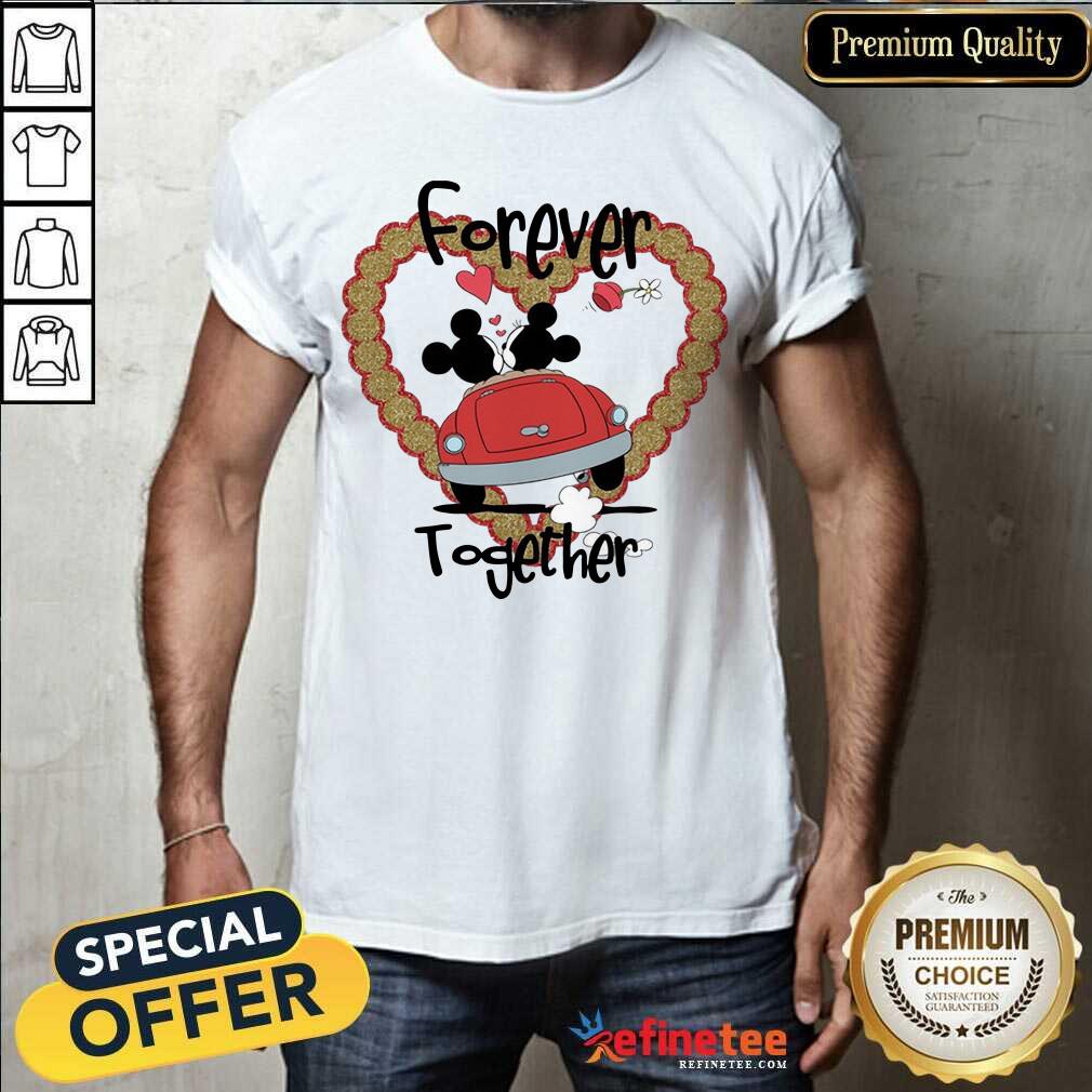Premium Mickey Mouse And Minnie Mouse Forever Together Valentine Day Shirt - Design By Refinetee.com
